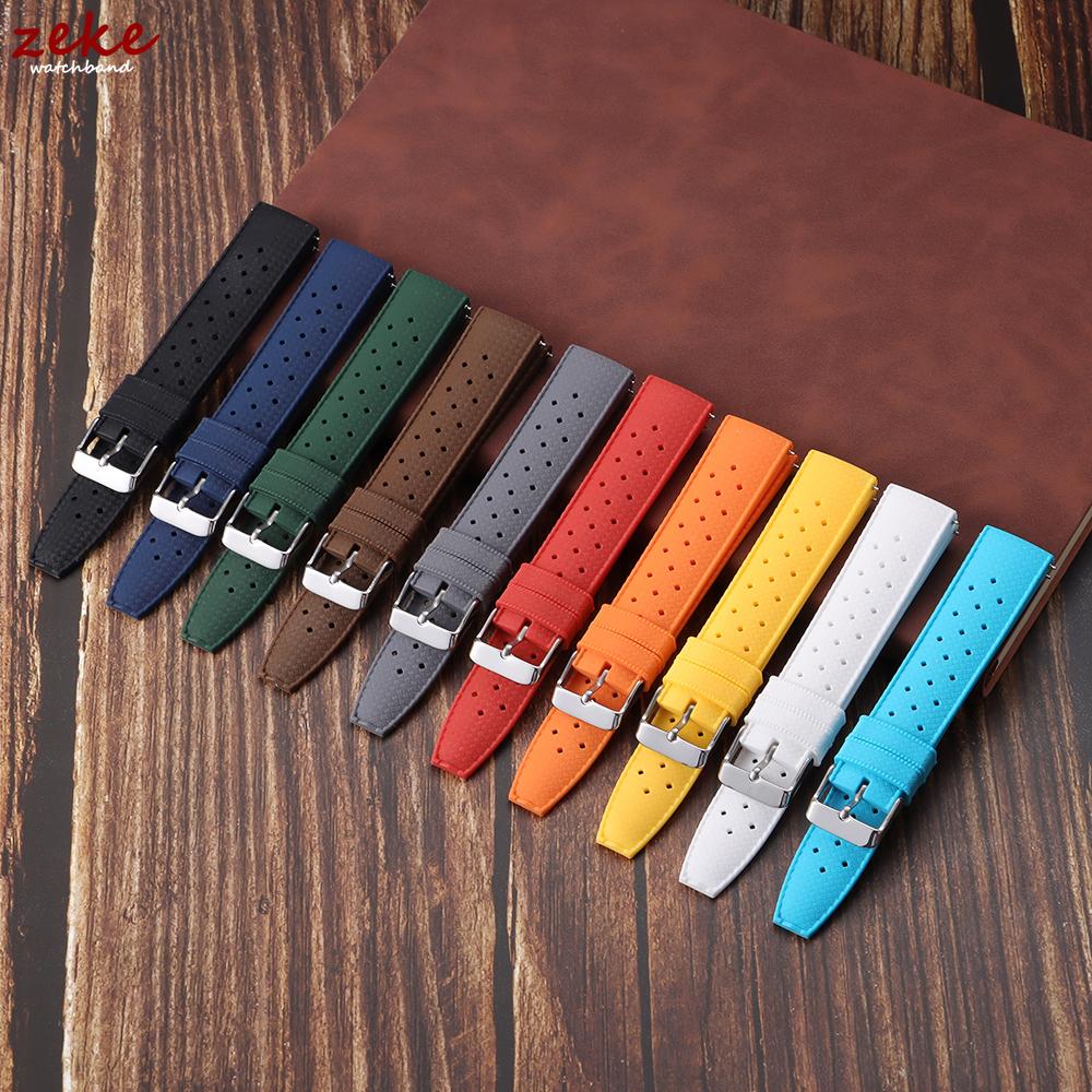 Tropical Silicone Watch Band Quick Release Strap 20mm 22mm for Oris for Seiko for Citizen Rubber Tropic Smart Replacement Straps