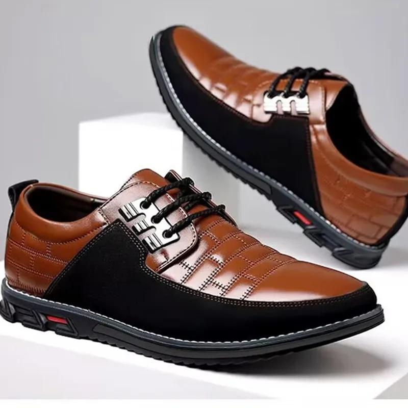 FashionBusiness Men Formal Shoes Lace Up Official Leather Casual Social Shoes Male Black Fashion Gentleman Style Shoes Big Size 49 50