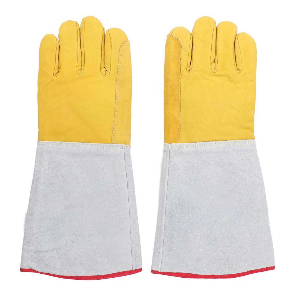 2 Stk. LN2 Schutzhandschuhe 40cm Frostschutz Tieftemperatur Rindslederhandschuhe für flüssigen Stickstoff Trockeneis Kühllagerung