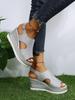 New Women's Roman Wedge Sandals with Peep Toe and Thick Sole