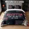 Led Zeppelin Design Postel Povlečení 1 Povlak na přikrývku + 2 Povlaky na polštář Měkké Prodyšné Domácí Lůžkoviny