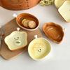 Ceramic Dipping Dish Cute Bread Shape Small Sauce Plate for Sushi Hot Pot Snacks Microwave Dishwasher Safe Snack Plate for Home Party Restaurant