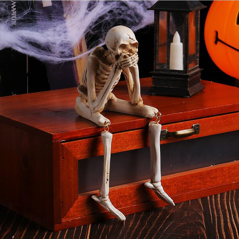 Halloween Gothic Skull Trio: Hear No, See No, Speak No Evil Hanging Decoration