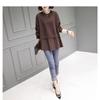 Autumn Winter Women Fashion Round Neck Fake Two Piece Knit Sweater Long Sleeve Loose Pullover Casual Top