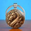 Keychain Multi-Layer Electroplated Surface Key Chain Traditional Chinese Horse To Success Design Round Pendant Car Charm Gift