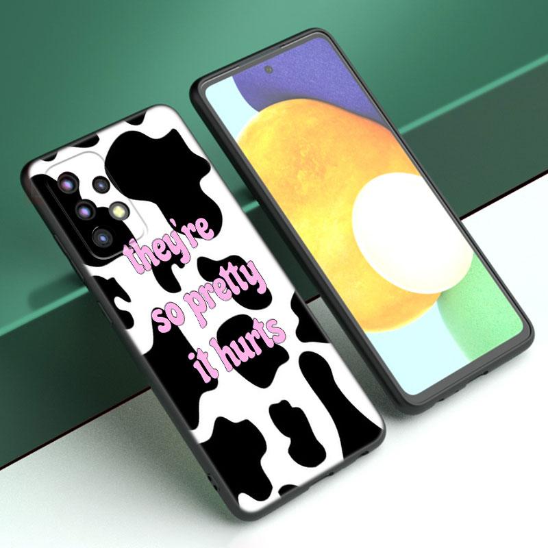 Colorful Milk Cow Print Case For Samsung A13 A22 A24 A32 A23 A25 A34 A35 A52S A53 A54 A55 A73 5G A12 A14 A15 A31 A33 A50 A51 A72