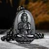 Amitabha Pendant Necklace Carved Buddha Lucky Amulet Necklaces For Women Men Jewelry Gifts