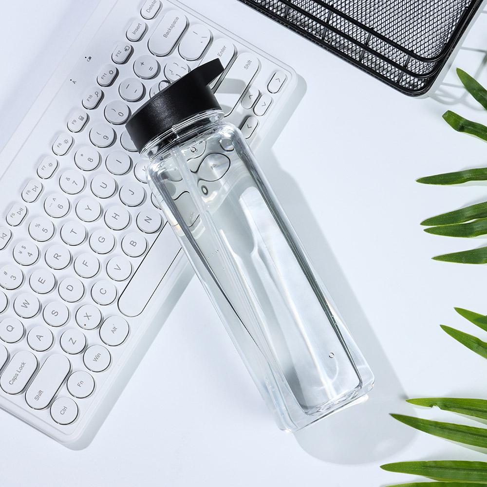 Clear BPA Free With Flip Straw Drinking Canteen Leakproof  Bottles Sports Water Bottle Sport Cup