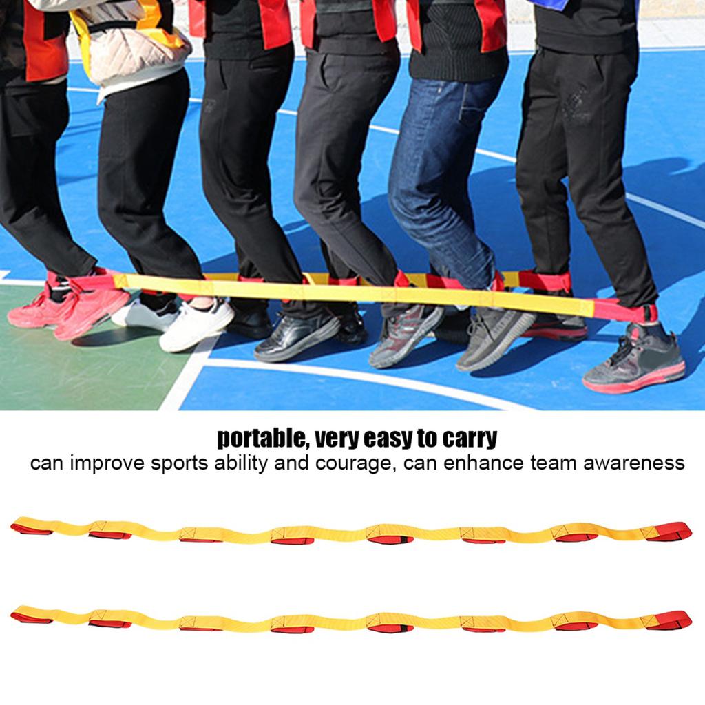 2PCS 3 5 8 Person Fastening Tape Outdoor Team Games Training Props(8 Person)