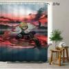 Pokmon Sword And Shield Bede & Allister With Chansey & Gengar Playful Prank Scene 2D Print Waterproof Shower Curtain, Clean Whi