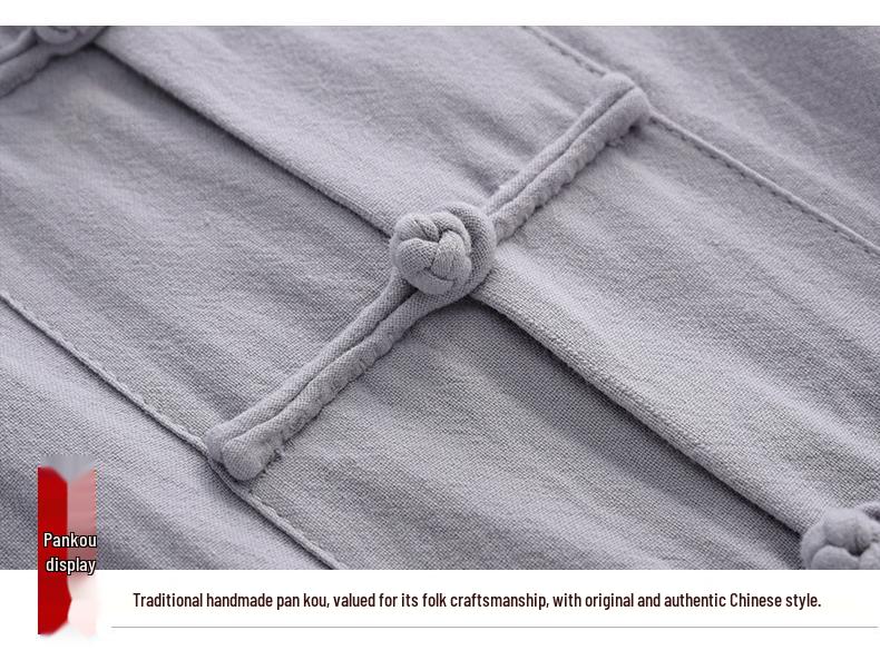 Men's Summer Cotton Linen Tai Chi Suit – Short Sleeve Tang Suit Set