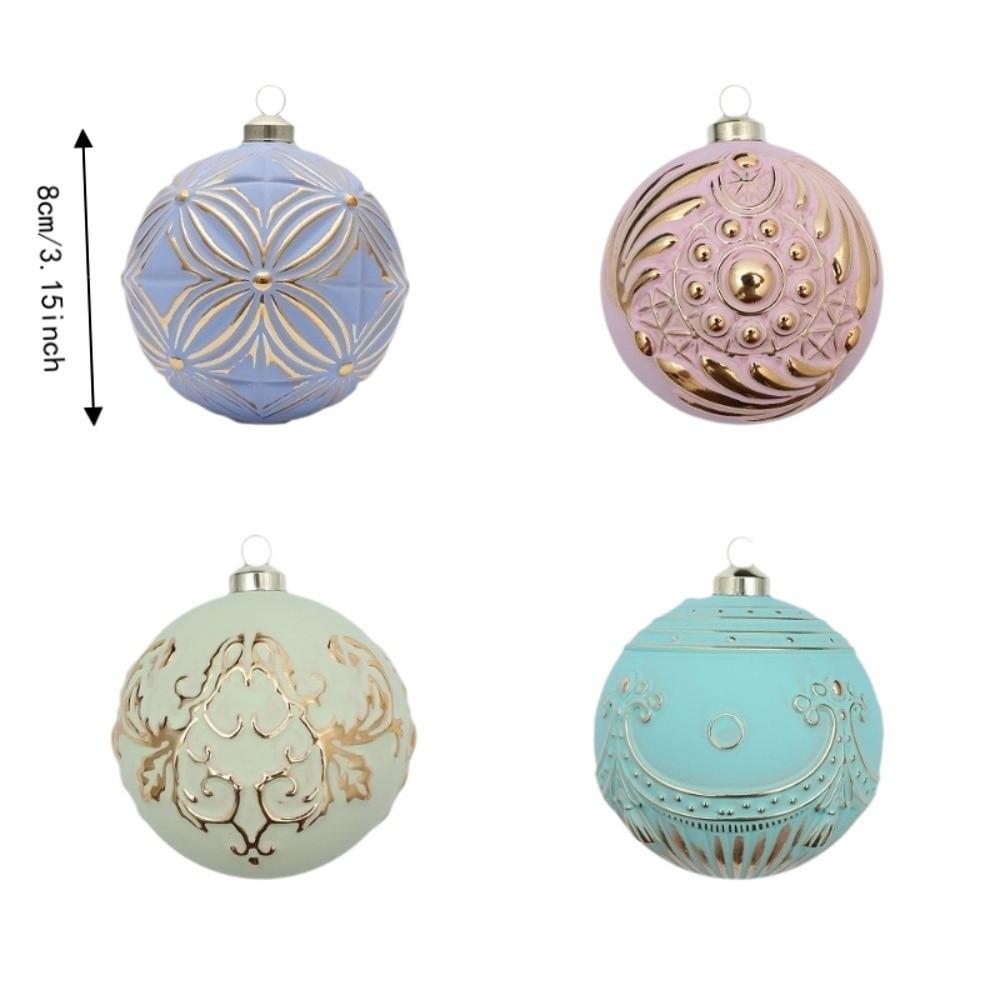 12 pcs 8cm Christmas Decoration Pendant Festival Atmosphere Xmas Tree Hanging Pendants Xmas Tree
