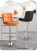 Modern Minimalist Wrought Iron Bar Stool with Backrest