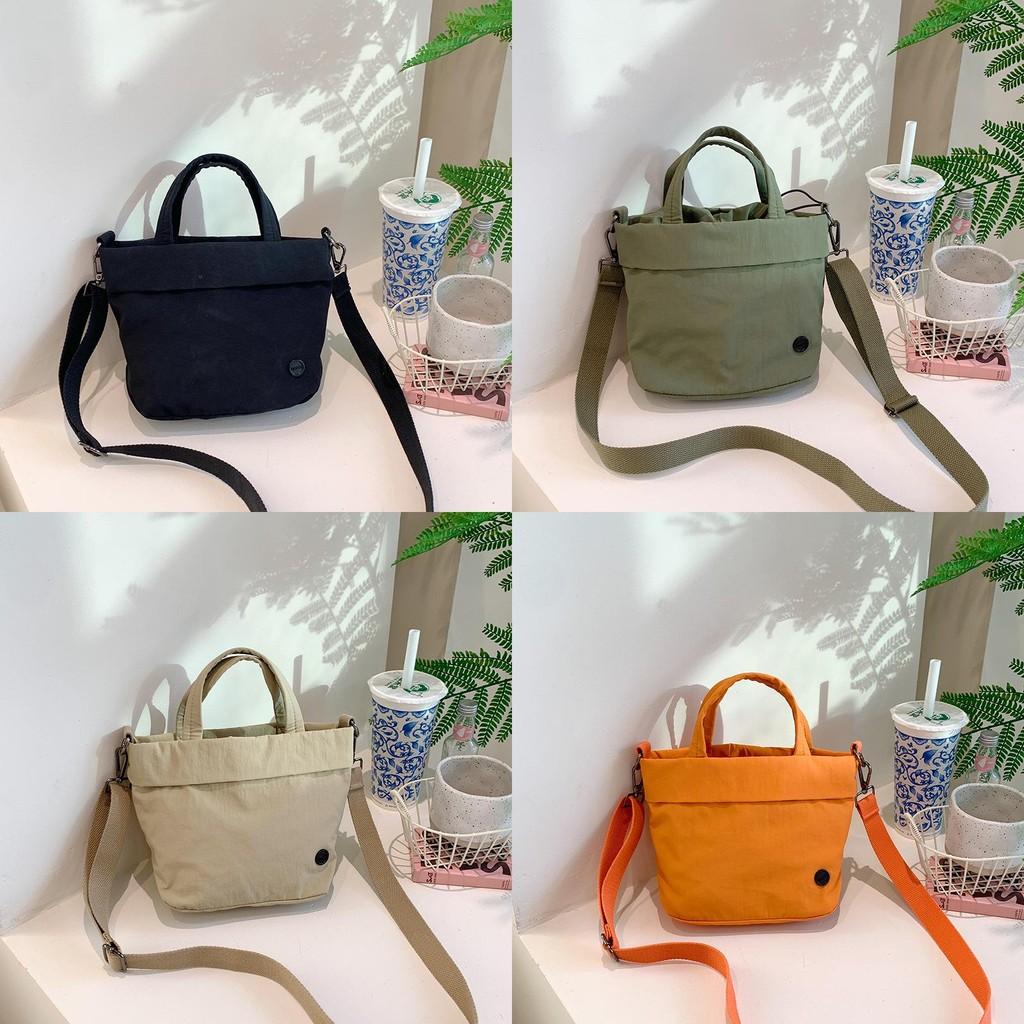 Solid Simple Color Handheld Water Bucket Pack Kids Shoulder Bag Casual School