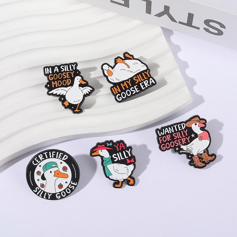 Certified Silly Goose Enamel Pin In my Silly Goose Era In A Silly Goosey Mood Funny Brooch Lapel Badge Jewelry Gifts For Friends