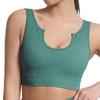 Hot-Selling Women's Seamless V-Neck Yoga Tank Top - Ribbed, High Elastic & Shockproof Sports Bra
