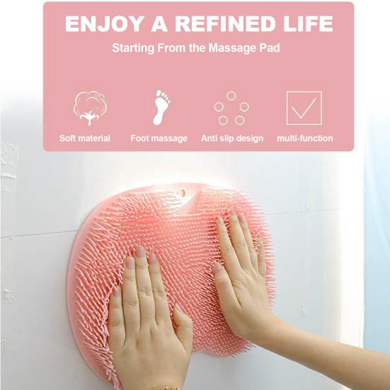 Shower Foot Massager Non-Slip Mat Multifunctional Suction Cup Design Bath Massage Brush Bath Supply