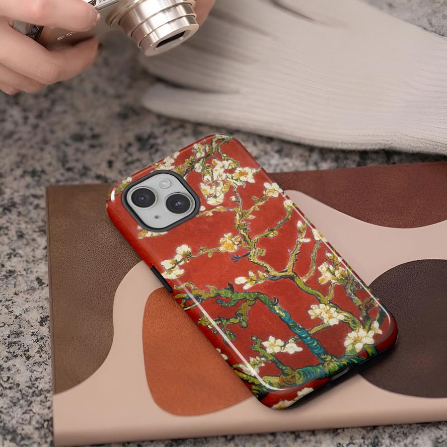 Van Gogh Still Life Flower Branches Phone Case for Apple iPhone 17 XS XR 13 15 Pro Max Air 11 14 16e 12 Plus 16 Soft Cover Capa