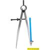 ZLKSKER 8 inch Professional Spring Wing Divider/Scriber with Pencil Holder, All Metal Leather Work, Woodworking Compass