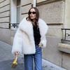 Women's Clothing Autumn and Winter New Imitation Fur Jacket Top Women's Artificial Wool Short Woolen Jacket Large Lapel