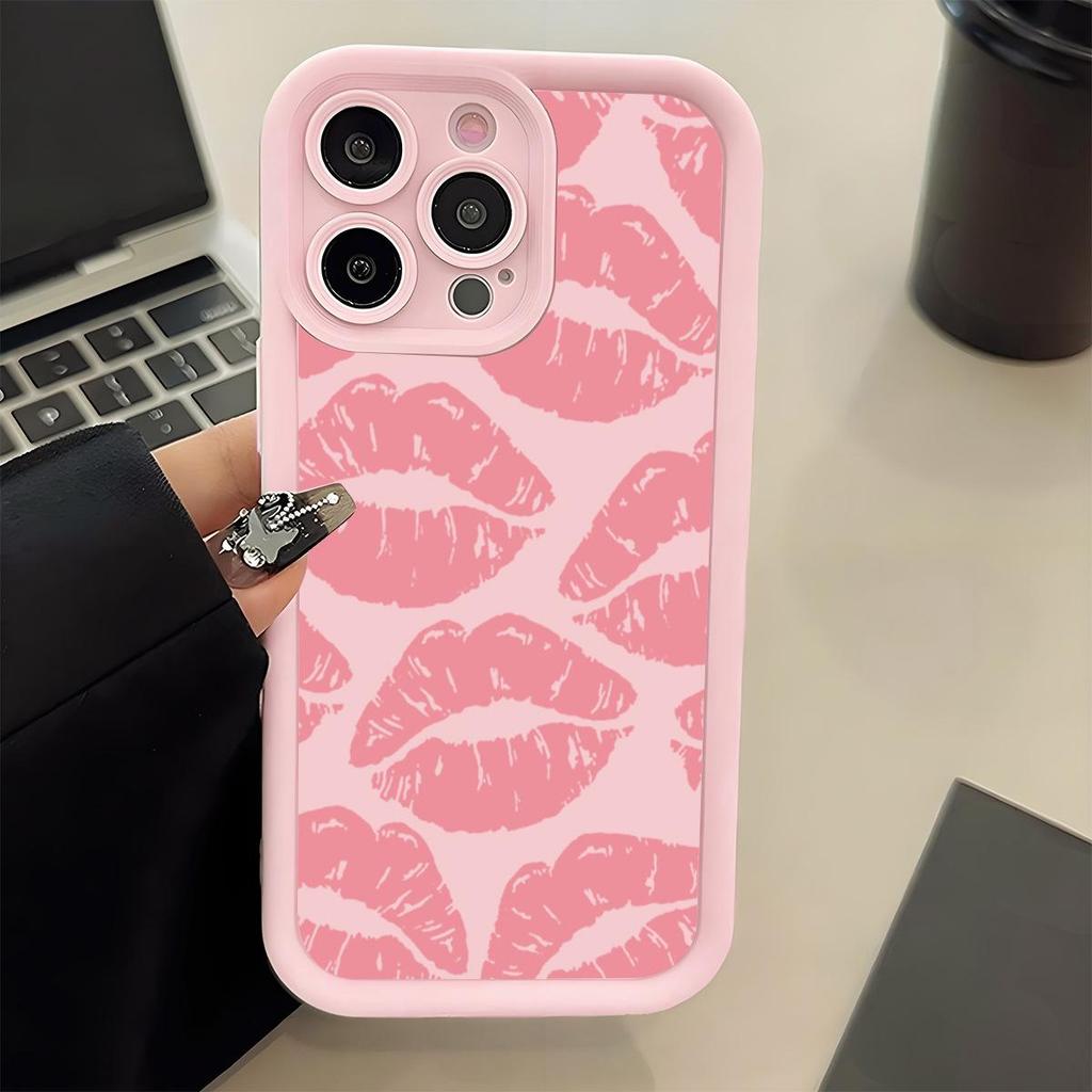 Sky Eye Pink Groove Lippenstift-Druckhülle für iPhone 15/16/17