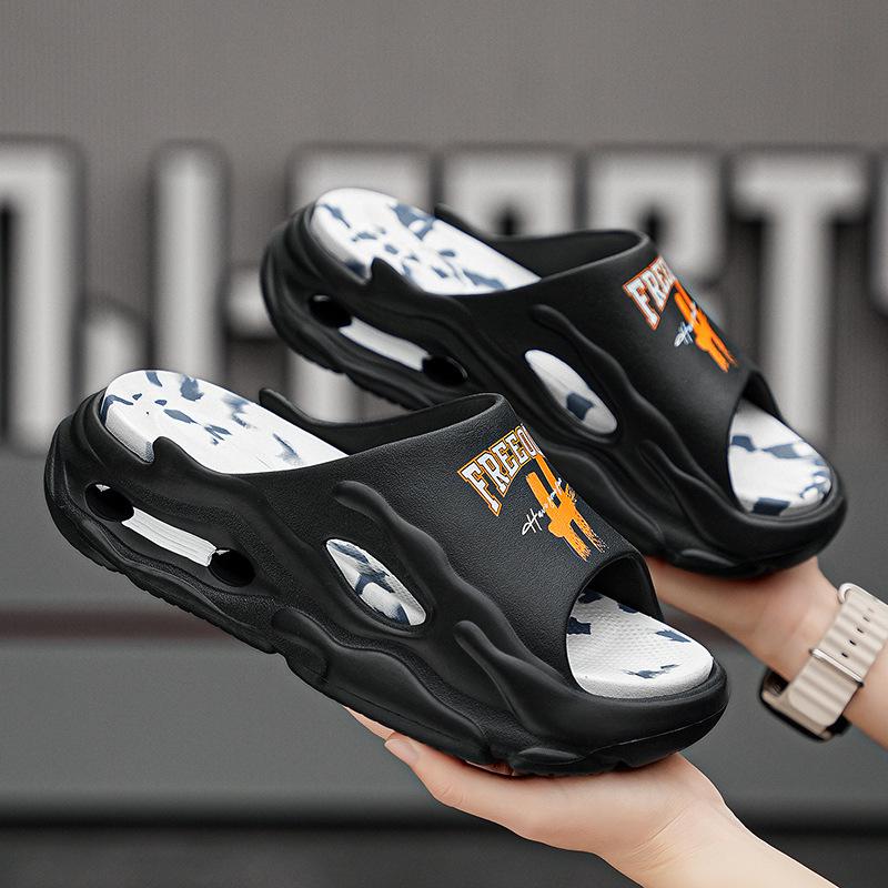 Par Sandaler med tjock sula och höjdökning, Halkfria EVA-flip-flops för inomhusbruk och stranden.