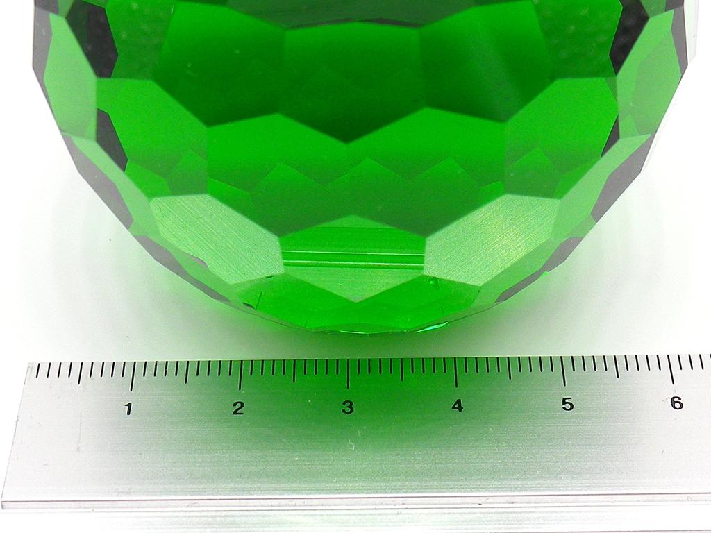 Crystal Glass Apple Feng Shui 60mm Green [KKD] Figurine, Suncatcher,