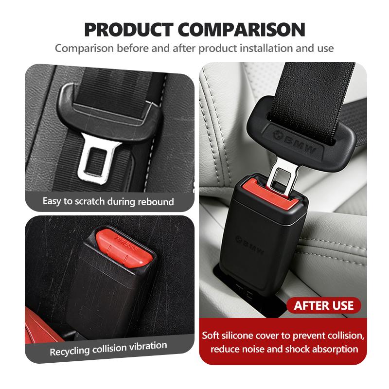 YMZP2 Car Seat Belt Silicone Anti Scratch Protector Cover Accessories For BMW M3 M5 X3 E93 F10 F20 F30 F40 F15 F25 F26 F31 F49 F86