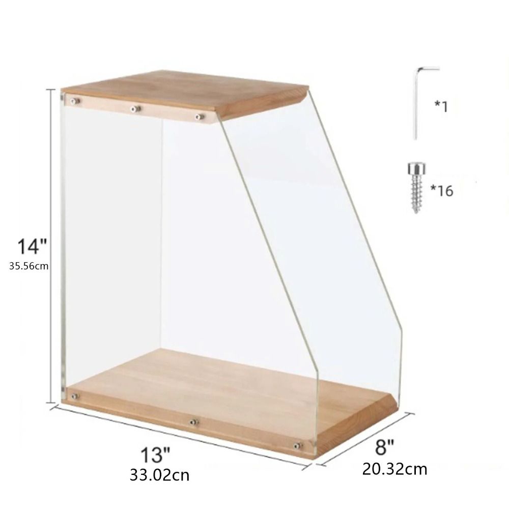 Stable Structure Wooden Record Holder Solid Wood Vinyl Display Stand Desktop Decoration
