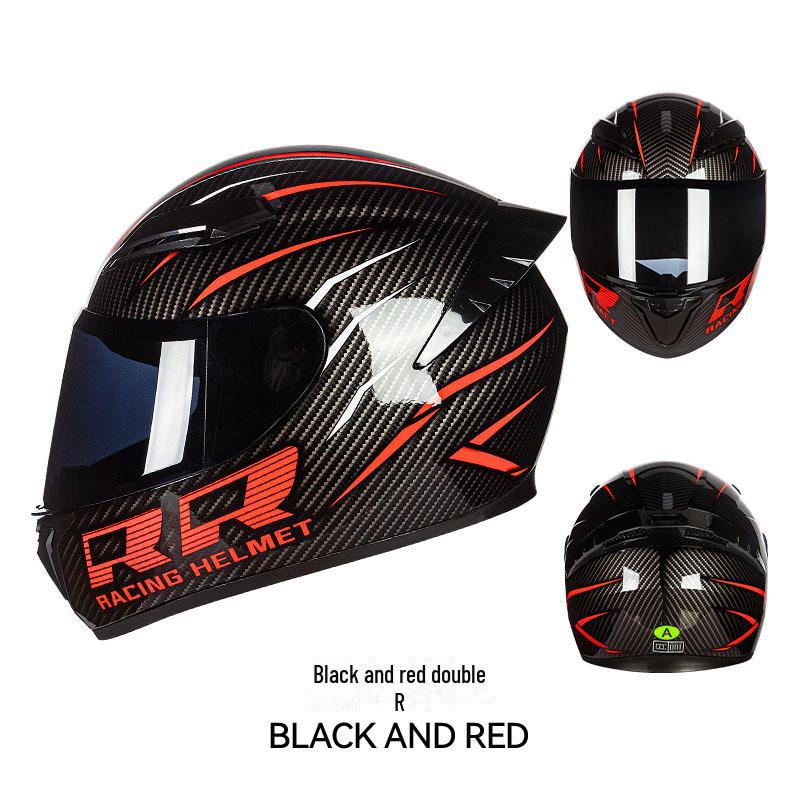 

Універсальний сертифікований 3C повнолицевий мотоциклетний шолом для всіх сезонів - чоловіче та жіноче захисне спорядження 2XL