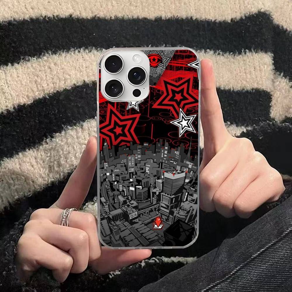 

Persona 5 Phone Case For iPhone 17 16 15 14 13 12 11 Plus Pro Max Satin Colorful Glossy Cover iPhone 16