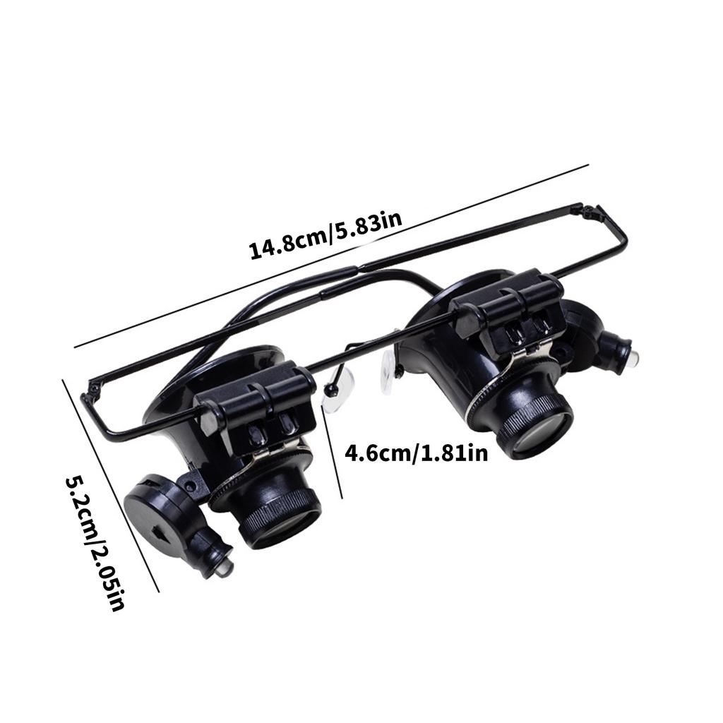 Professional 20X Magnification Magnifier For Jewelers Watchmakers Featuring Double Lens Design Accurate Inspection Needs