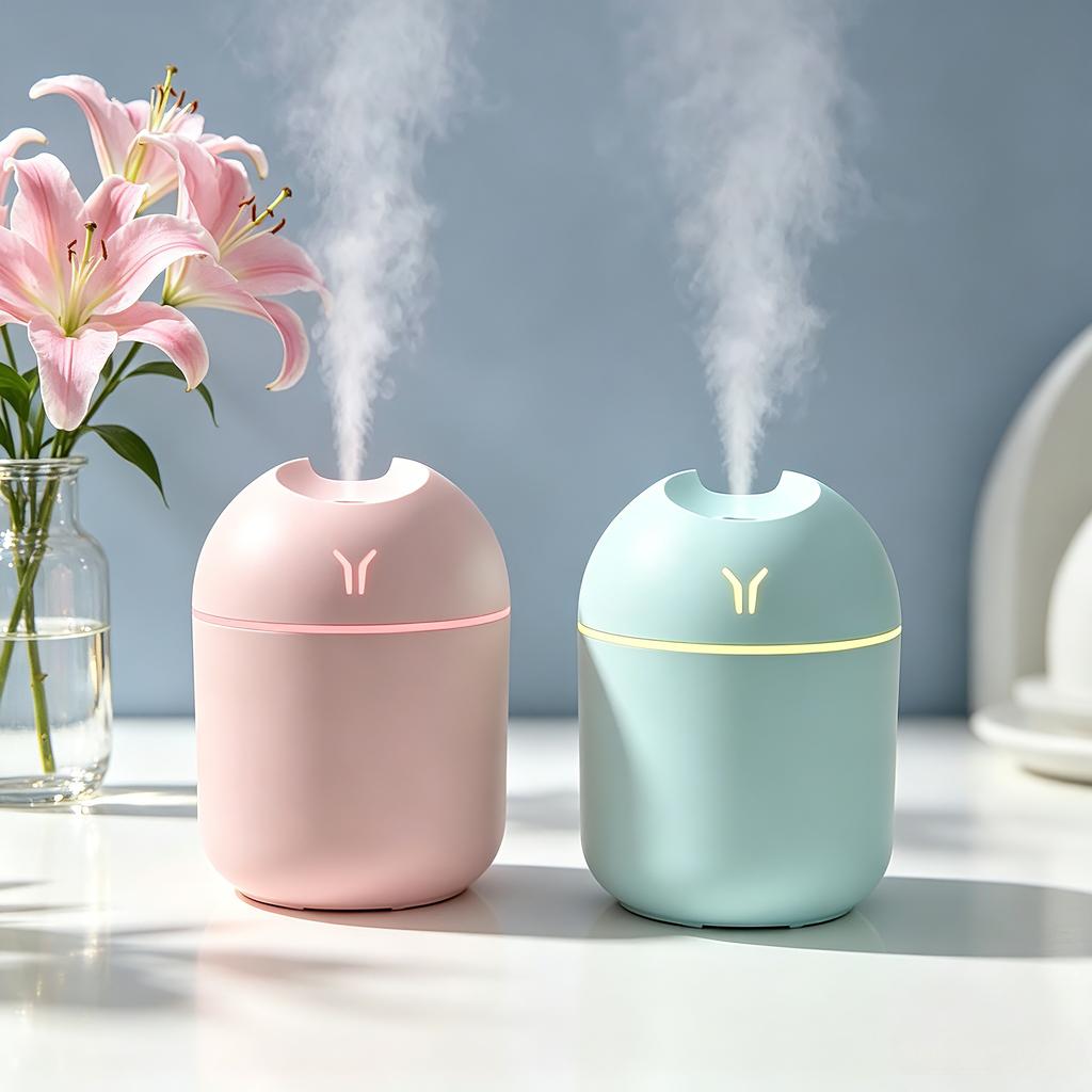 250ML Mini Air Humidifier Aroma Essential Oil Diffuser with LED Color Lamp Ultrasonic Mist Maker USB Plug in For Home Office Car