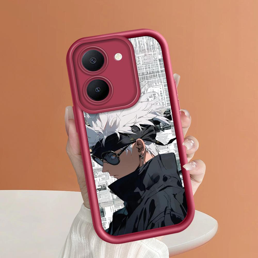 Weiche Silikon-Quadratleitern-Cartoon-Muster Vollständiger Kameraschutz Stoßfeste Hülle für iPhone Infinix Tecno Vivo