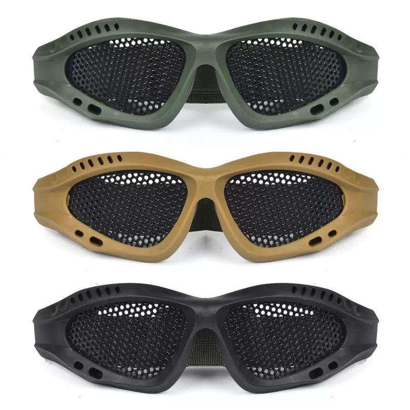 Occhiali Tattici di Sicurezza per Airsoft con Protezione per gli Occhi all'Aperto Occhiali Protettivi in Rete Metallica Resistenti agli Impatti Occhiali per Caccia Paintball