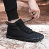 Outdoor Snow Boots Men's Medium and Short Waterproof Casual Boots Thickened Warm Fur Integrated Men's Shoes Northeast Cotton Shoes