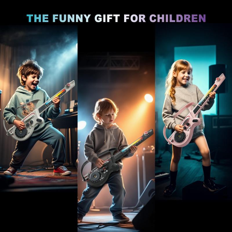Electric Stringless Guitar Toy For Children Automatic Play Singing Beginner Guitar Musical Instruments Kids Interactive Toy Gift