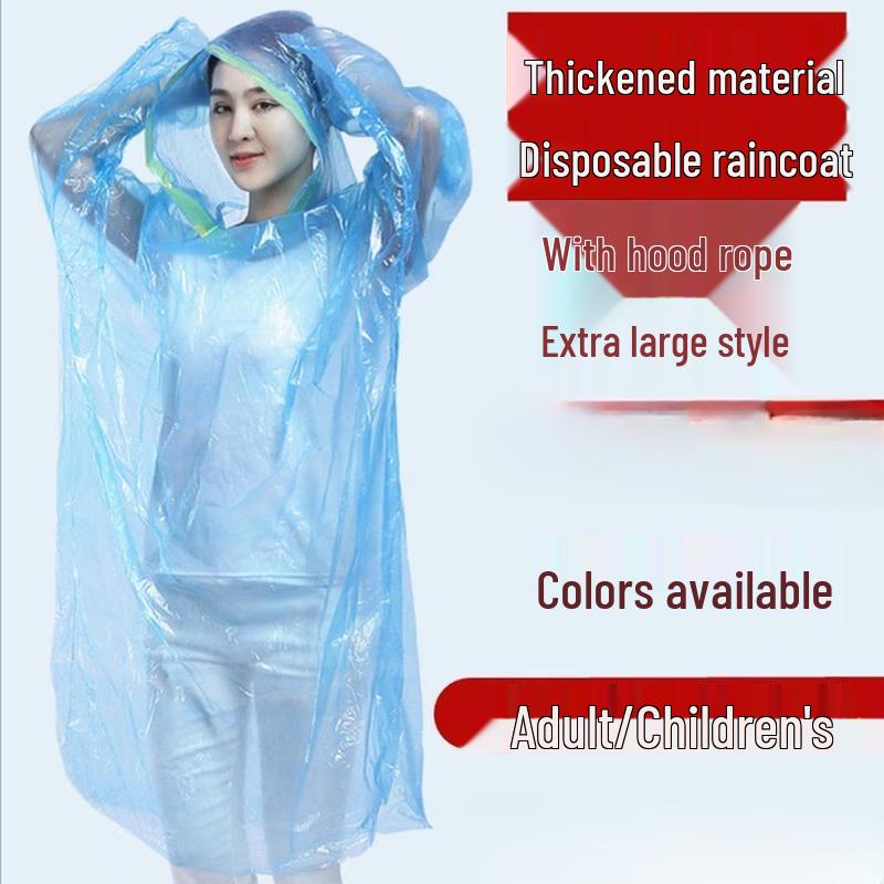 Handun Children's Disposable Rain Poncho (100-Pack)