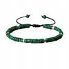 Women's Bracelet Beads Natural Stone Malachite 2x4 Mm Adjustable