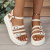 Women's Plus Size 41-42 Platform Sandals, New Summer Fairy Style Roman Shoes, Beach Sandals for Dresses