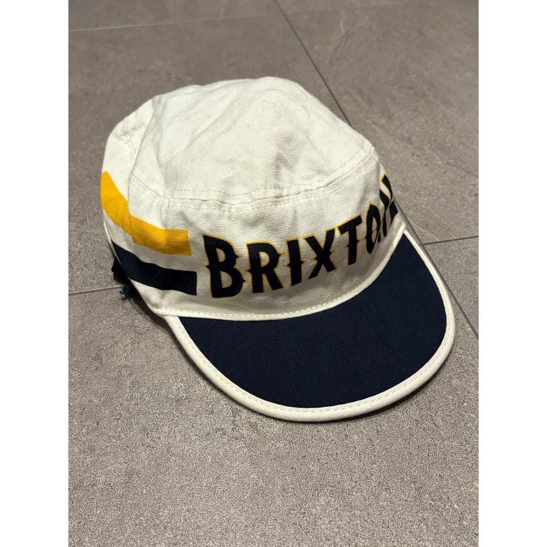 Used BRIXTON work cap white navy yellow