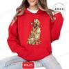 Christmas Dachshund Printed Hooded Sweatshirt Merry Christmas Women's Loose Hoodies Xmas Dog Cartoon Anime Hoody Clothing