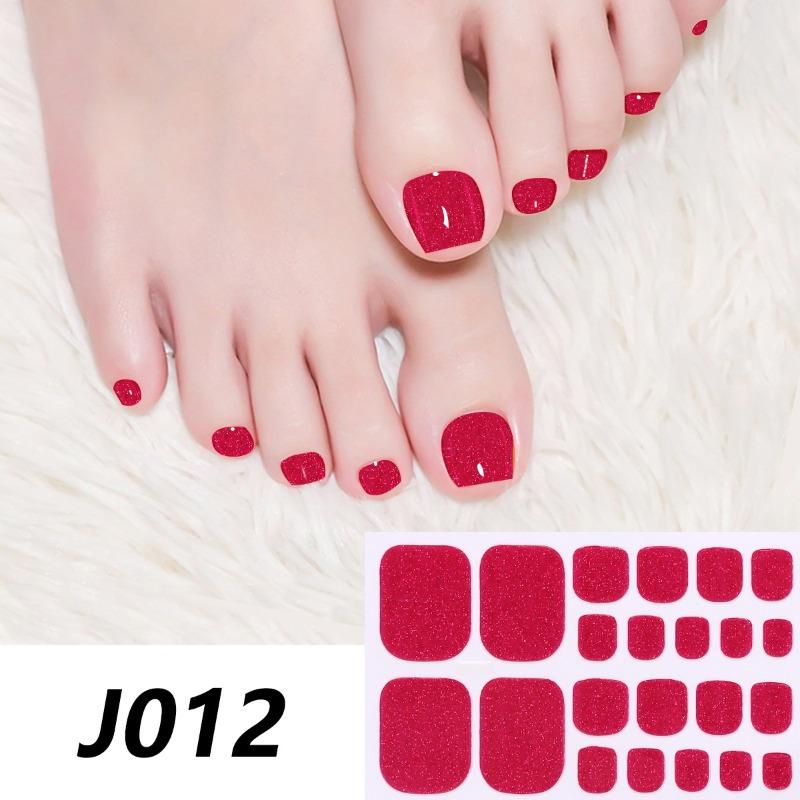 The New Pure Foot Stickers with Glitter Are Now Available for Full Checkered Nail Art
