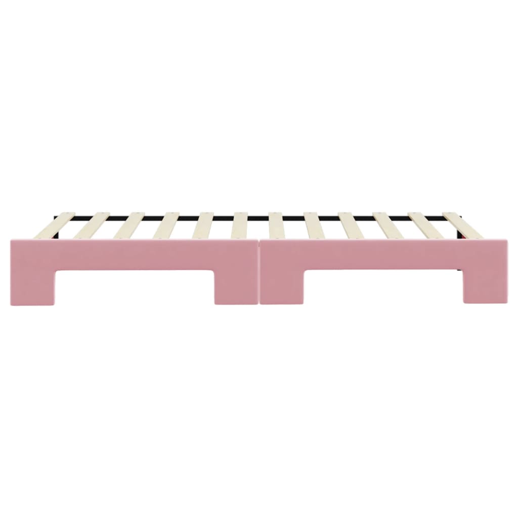 Pull Out Daybed Pink 80x200 Cm Velvet