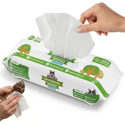 POGI Dog Wet Gentle On 100 Wipes Wipes, Unscented, Bamboo-derived, Skin,