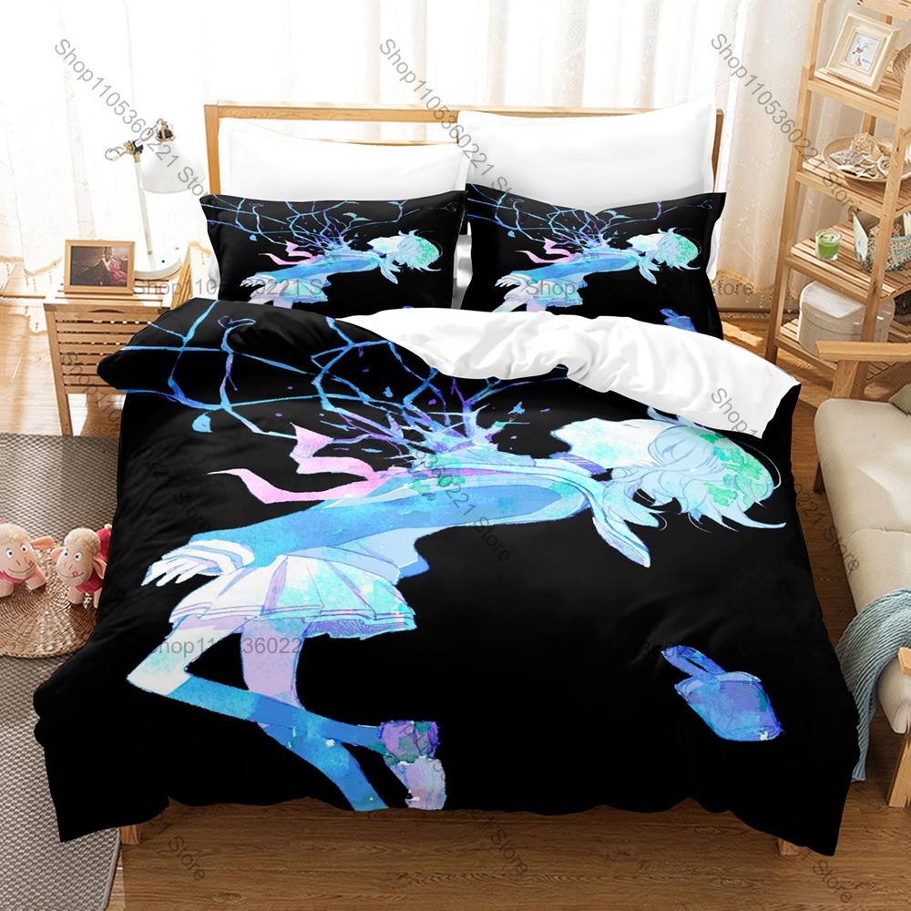 Cute Scared Teen Graphic Kanna Kizuchi Your Turn to Die Psychological Horror Game Bedding Set Duvet Cover With 2 Pillowcases