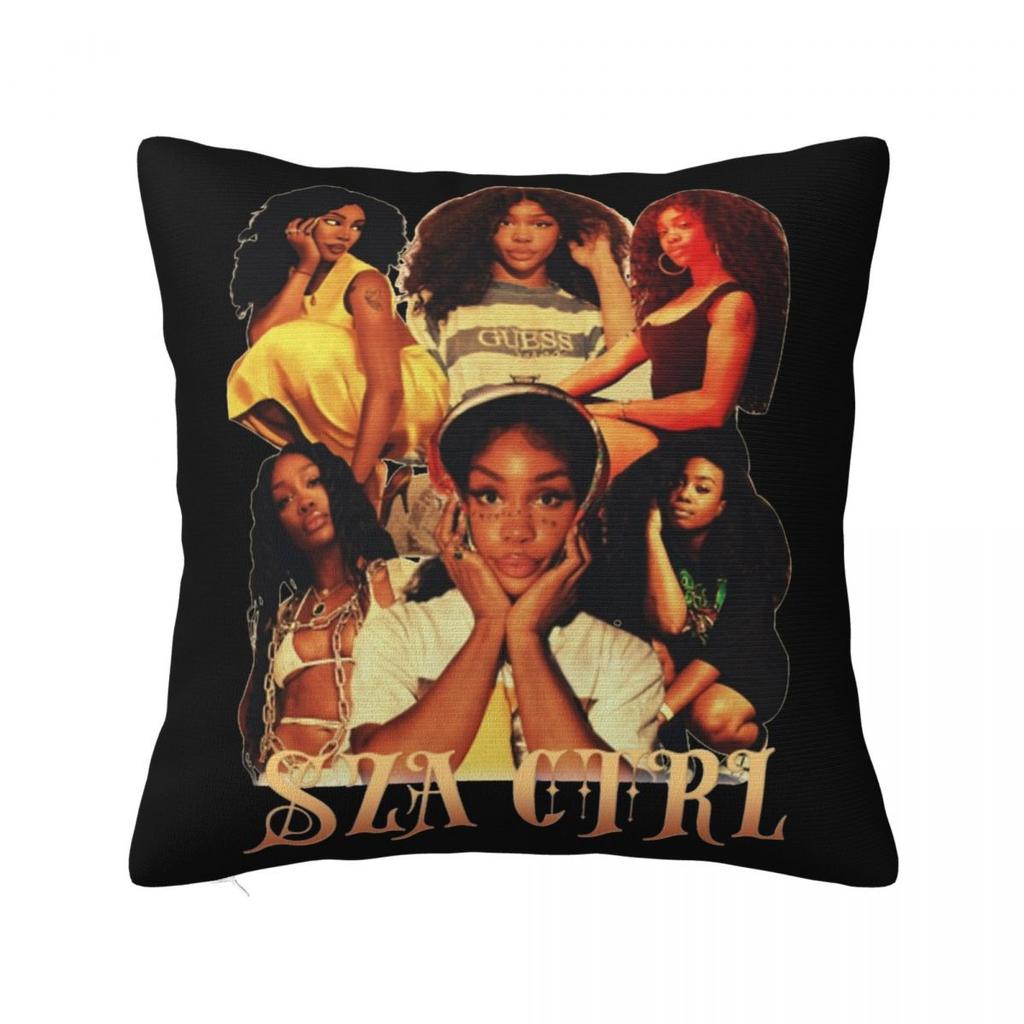SZA Rapper Singer Square Pillow Case Cushions for Sofa s Music Vintage Pillowcover Home Decor