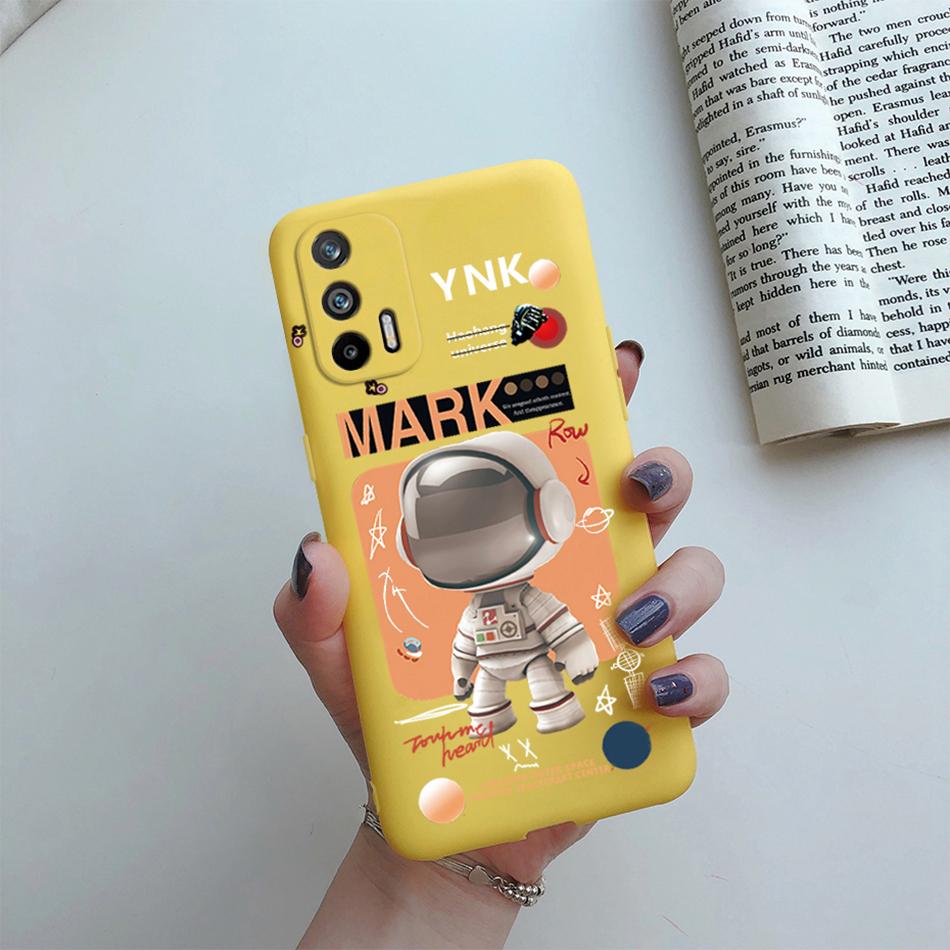 For Realme GT 5G Case RMX2202 Silicone Soft Lovely Cartoon Flower Phone Case For Realme GT 5G Cover Funda For RealmeGT 5G Coque