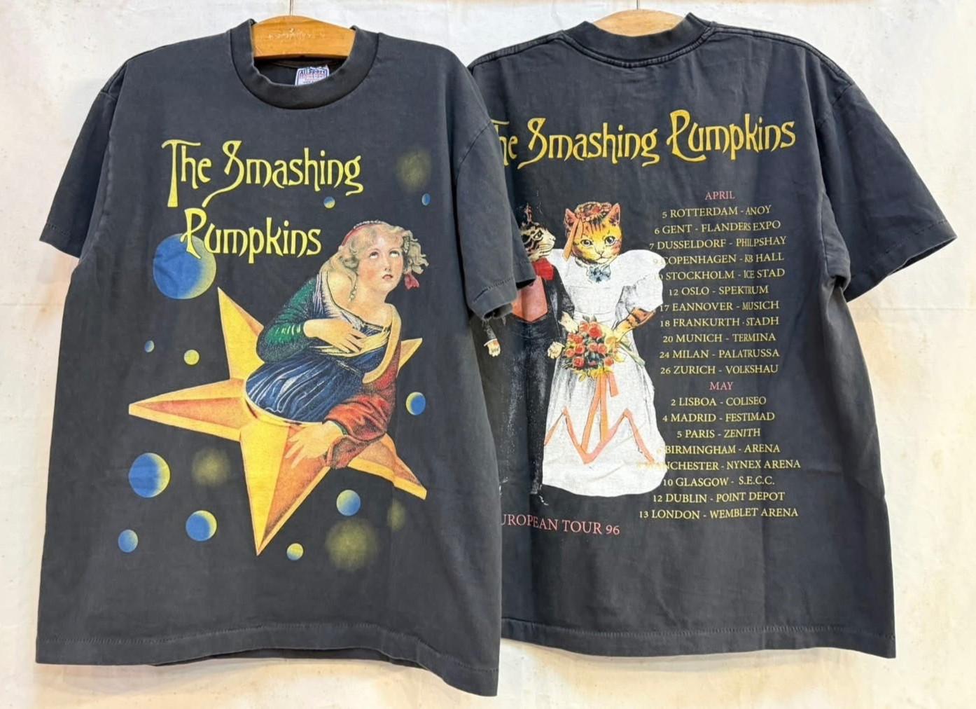 SMASHING PUMPKINS 1996 EURO Infinite Sadness Cat Wedding VTG XL T-Shirt REPRINT Unisex T-Shirt XXXL