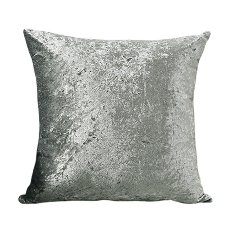 

Элегантная однотонная бархатная наволочка с эластичной вставкой, чехол для подушки, легко устанавливается и снимается, для украшения дома, 450x450 мм 450*450mm